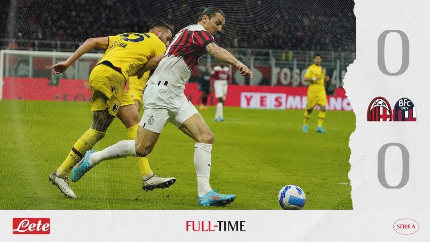 คลิปไฮไลท์เซเรีย อา เอซี มิลาน 0-0 โบโลญญ่า AC Milan 0-0 Bologna